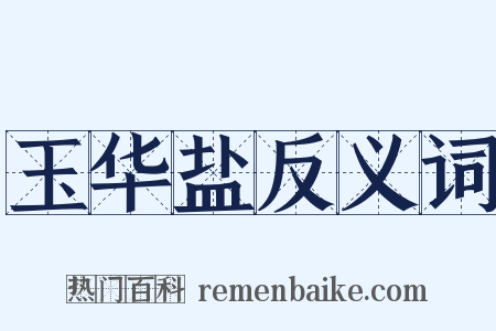 玉华盐反义词是什么意思的图片